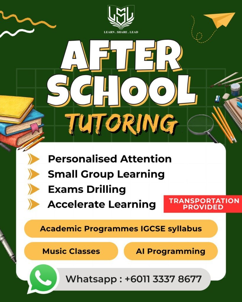 After School Care Puchong, Kinrara, and Bukit Jalil