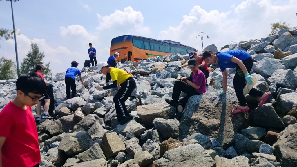 Secondary school students participating in an adventurous outdoor journey as part of the holistic Duke of Edinburgh International Award programme.